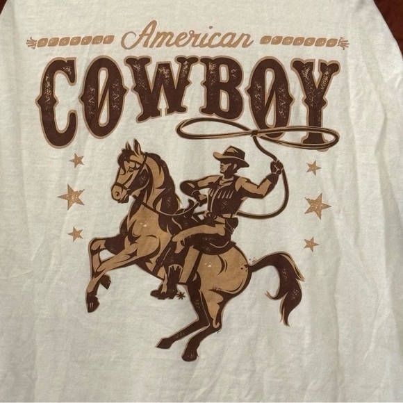 ASOS American Cowboy Tshirt Size Large 42 in chest 24 in length sleeves 30 in - Picture 1 of 6